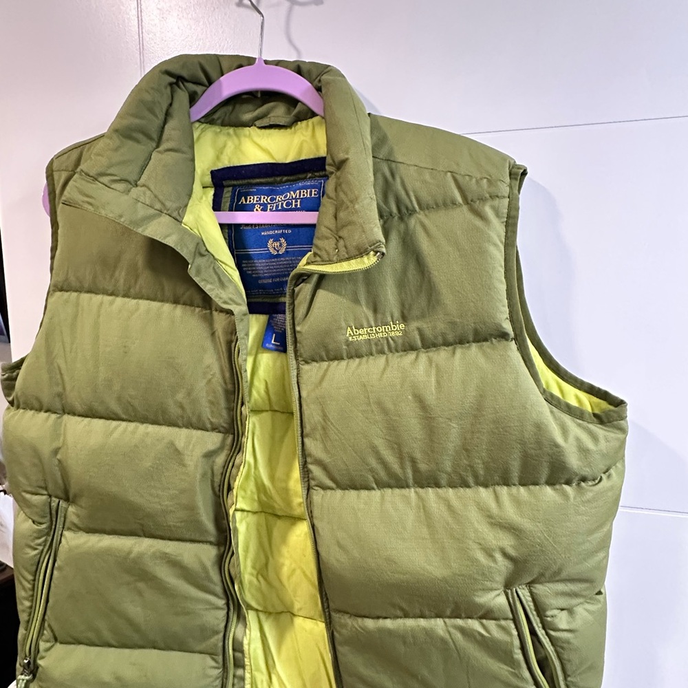 Abercrombie & Fitch Olive Puffer Jacket